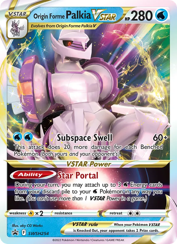 Carta Palkia Forma Origem V-ASTRO, número SWSH254/307 da coleção ESES Promos