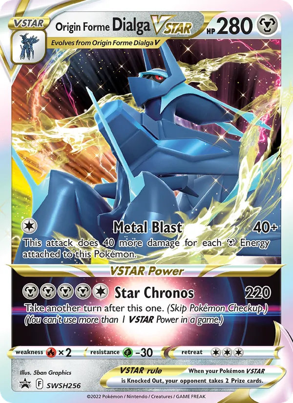 Carta Dialga Forma Origem V-ASTRO, número SWSH256/307 da coleção ESES Promos