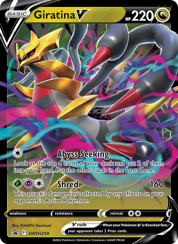 Carta Giratina V, número SWSH259/307 da coleção ESES Promos