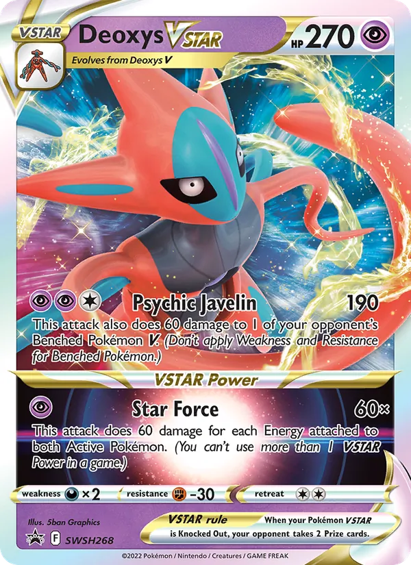 Carta Deoxys V-ASTRO, número SWSH268/307 da coleção ESES Promos