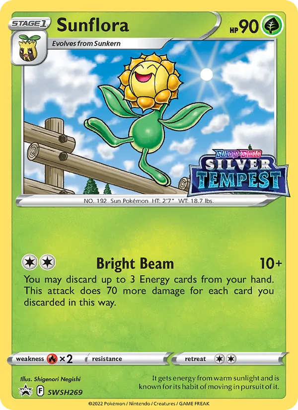 Carta Sunflora, número SWSH269/307 da coleção ESES Promos