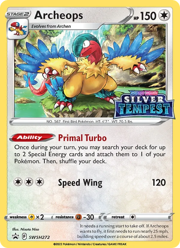 Carta Archeops, número SWSH272/307 da coleção ESES Promos