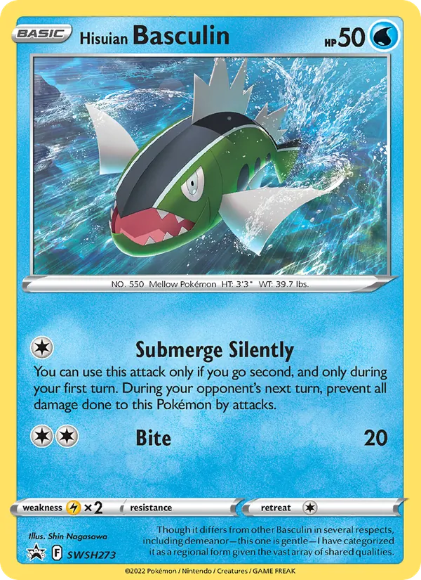 Carta Basculin de Hisui, número SWSH273/307 da coleção ESES Promos