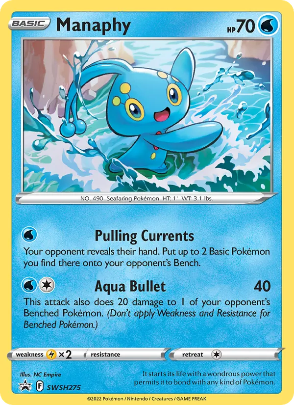 Carta Manaphy, número SWSH275/307 da coleção ESES Promos
