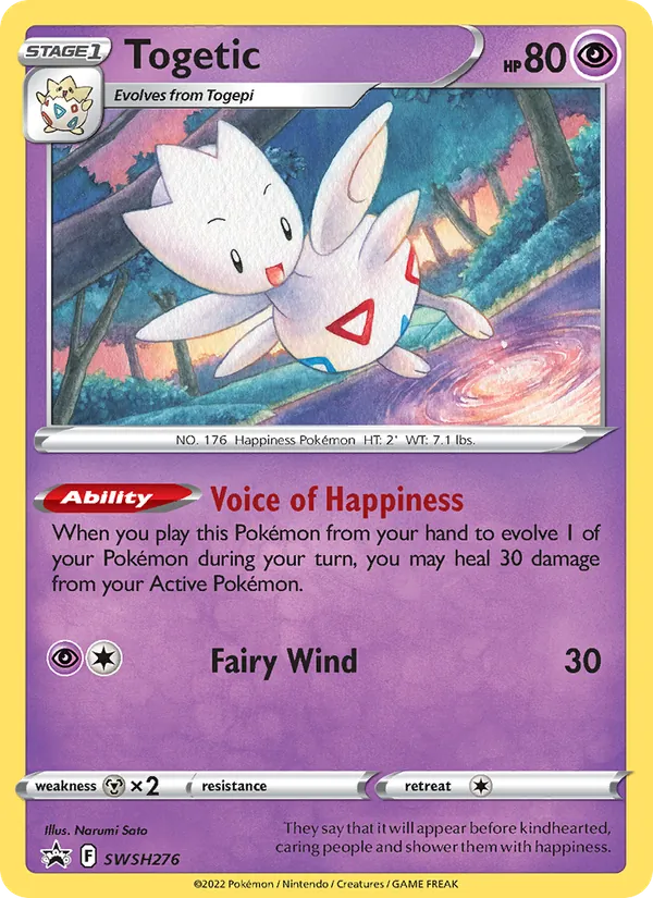 Carta Togetic, número SWSH276/307 da coleção ESES Promos
