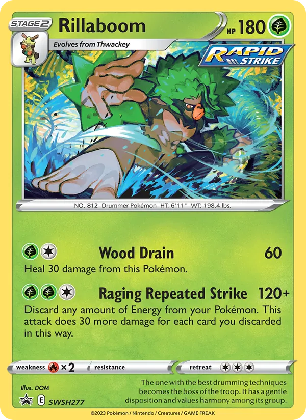 Carta Rillaboom, número SWSH277/307 da coleção ESES Promos