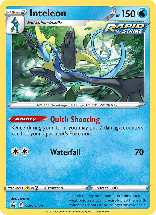 Carta Inteleon, número SWSH279/307 da coleção ESES Promos