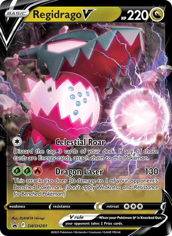 Carta Regidrago V, número SWSH281/307 da coleção ESES Promos