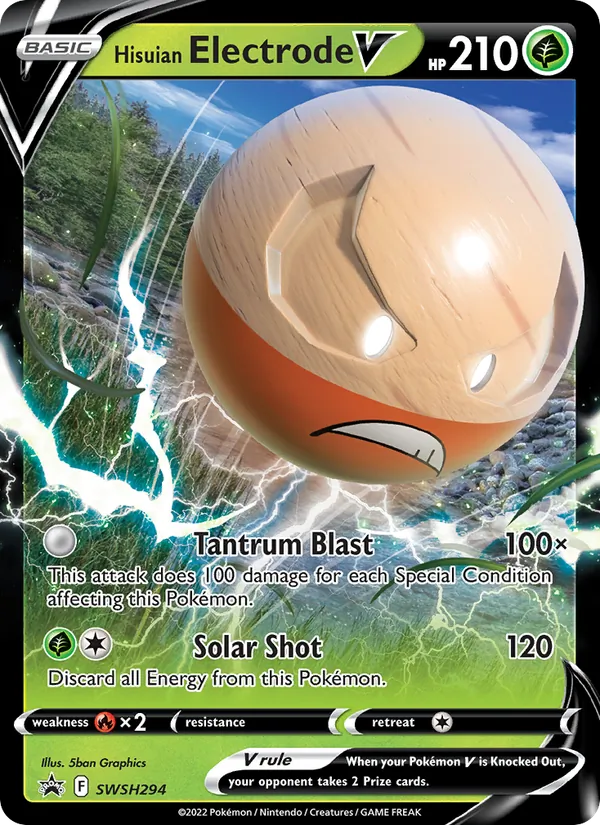 Carta Electrode de Hisui V, número SWSH294/307 da coleção ESES Promos