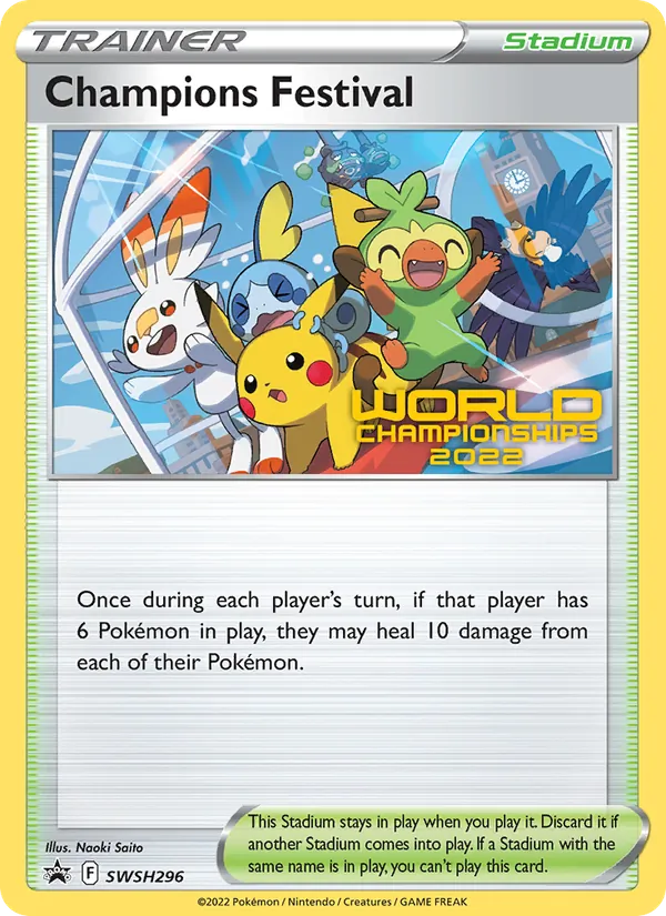 Carta Festival dos Campeões, número SWSH296/307 da coleção ESES Promos