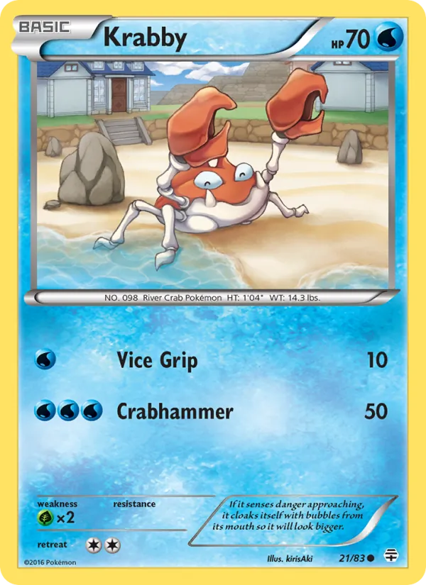 Carta Krabby, número 21/83 da coleção Gerações