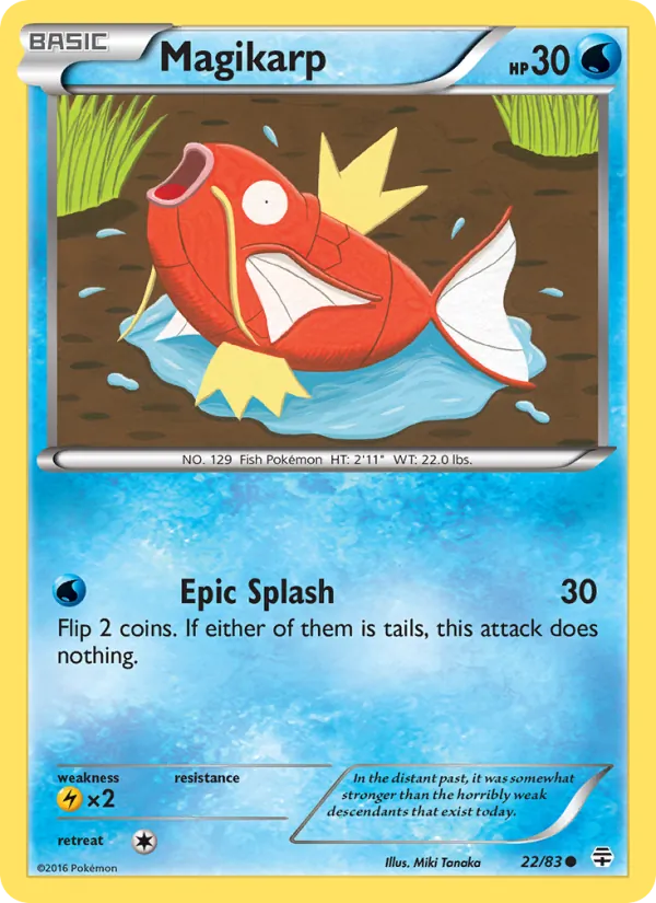 Carta Magikarp, número 22/83 da coleção Gerações