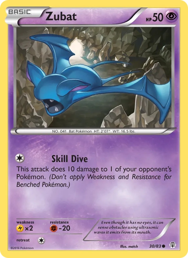 Carta Zubat, número 30/83 da coleção Gerações