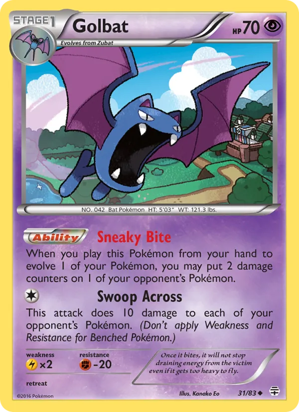 Carta Golbat, número 31/83 da coleção Gerações
