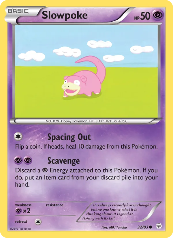 Carta Slowpoke, número 32/83 da coleção Gerações