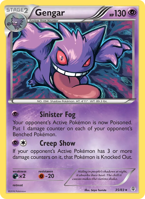 Carta Gengar, número 35/83 da coleção Gerações