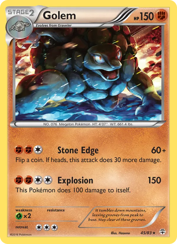 Carta Golem, número 45/83 da coleção Gerações