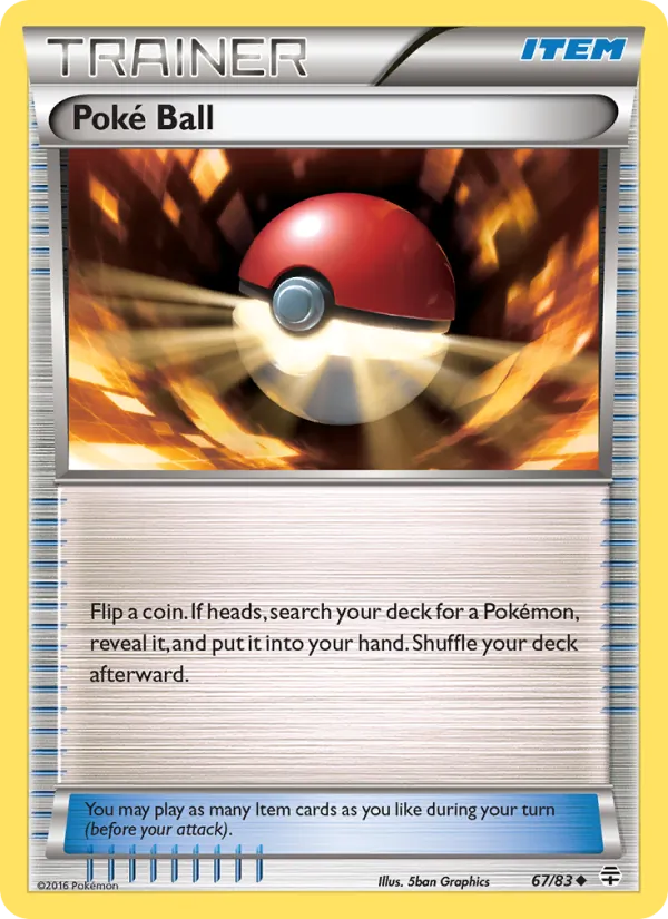 Carta Poké Ball, número 67/83 da coleção Gerações