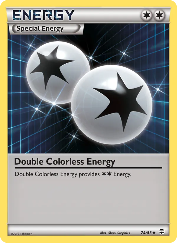 Carta Double Colorless Energy, número 74/83 da coleção Gerações