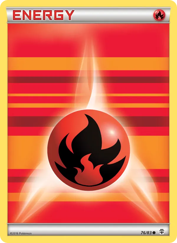 Carta Fire Energy, número 76/83 da coleção Gerações