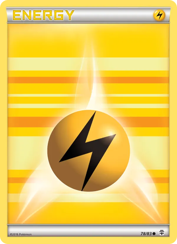 Carta Lightning Energy, número 78/83 da coleção Gerações