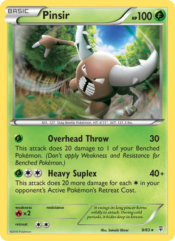 Carta Pinsir, número 9/83 da coleção Gerações