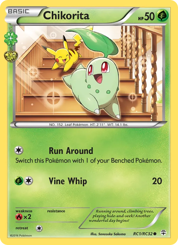 Carta Chikorita, número RC1/83 da coleção Gerações