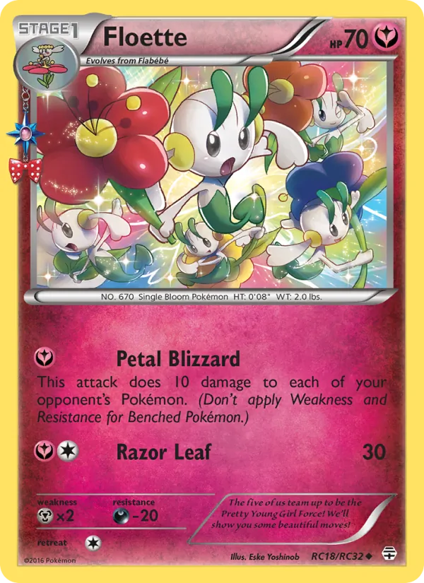 Carta Floette, número RC18/83 da coleção Gerações