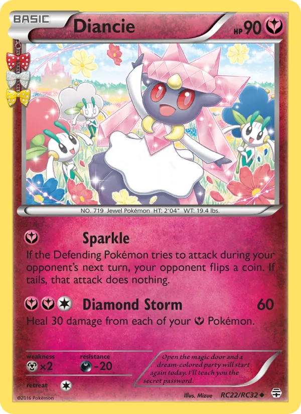 Carta Diancie, número RC22/83 da coleção Gerações