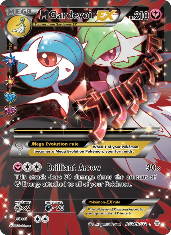 Carta M Gardevoir EX, número RC31/83 da coleção Gerações