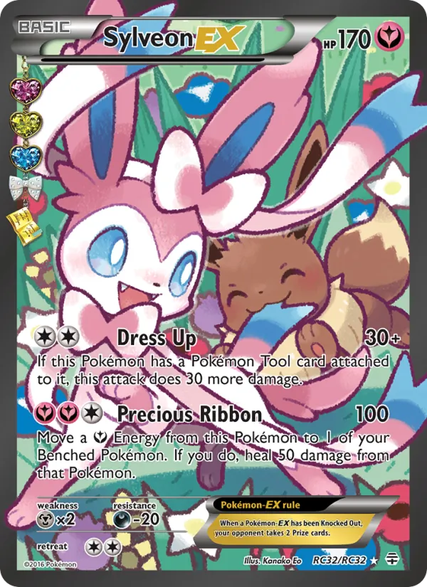 Carta Sylveon EX, número RC32/83 da coleção Gerações