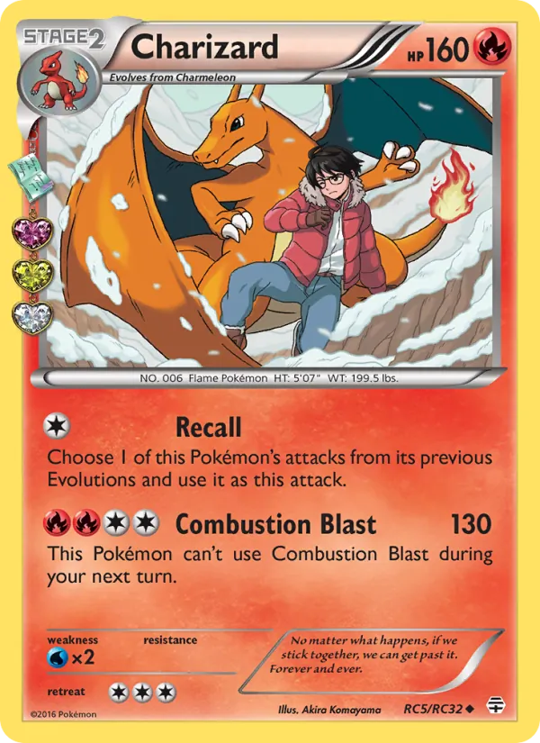 Carta Charizard, número RC5/83 da coleção Gerações