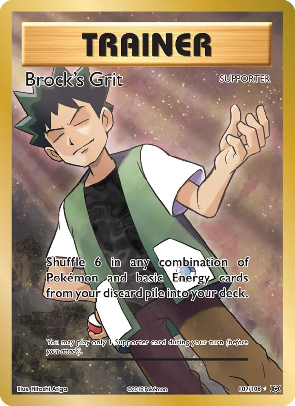 Carta Valentia do Brock, número 107/108 da coleção Evoluções