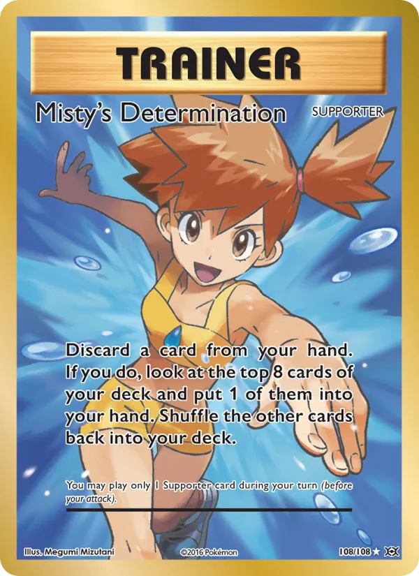 Carta Determinação da Misty, número 108/108 da coleção Evoluções