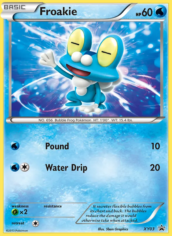 Carta Froakie, número XY03/211 da coleção XY Black Star Promos