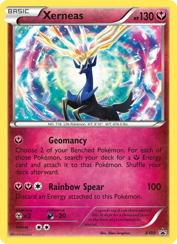 Carta Xerneas, número XY05/211 da coleção XY Black Star Promos