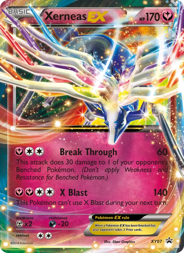 Carta Xerneas EX, número XY07/211 da coleção XY Black Star Promos