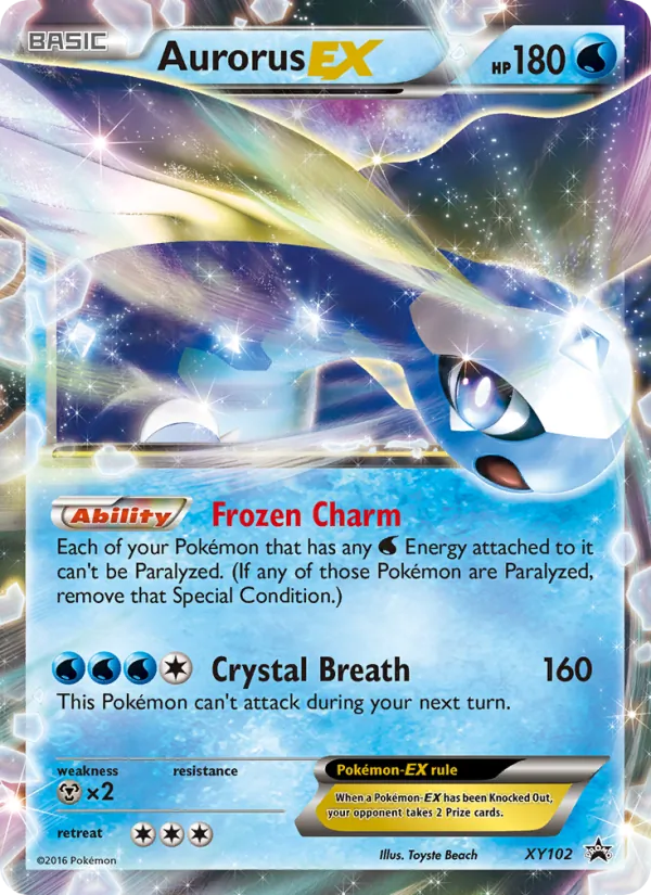 Carta Aurorus EX, número XY102/211 da coleção XY Black Star Promos