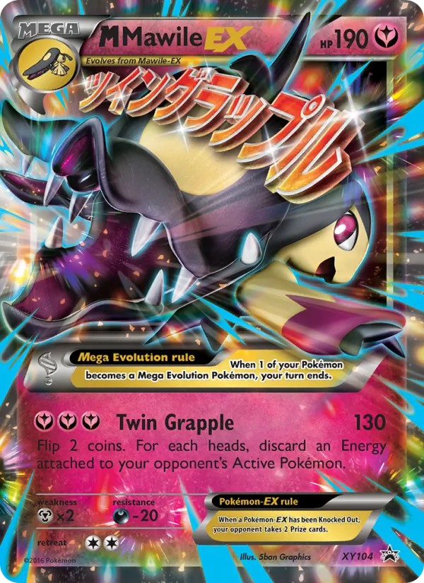 Carta M Mawile EX, número XY104/211 da coleção XY Black Star Promos