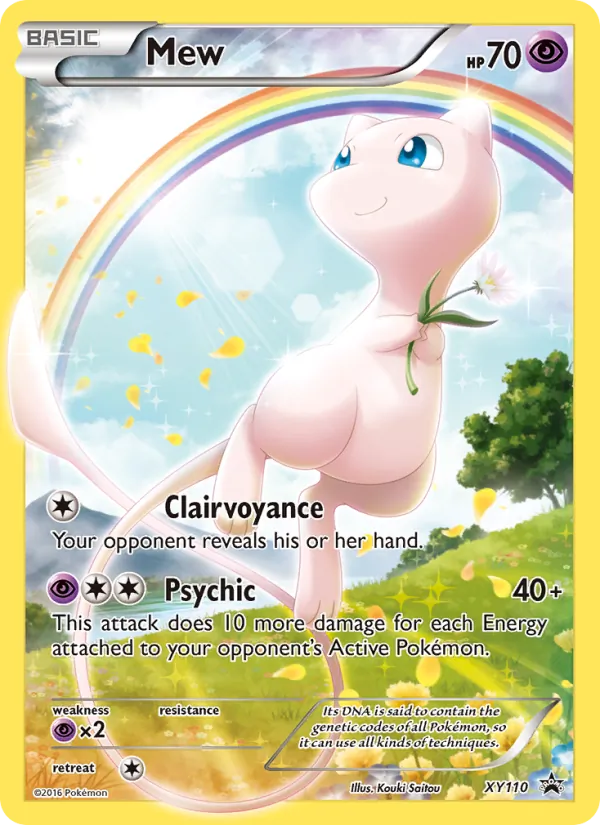 Carta Mew, número XY110/211 da coleção XY Black Star Promos