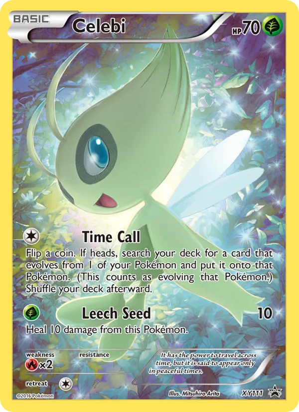 Carta Celebi, número XY111/211 da coleção XY Black Star Promos