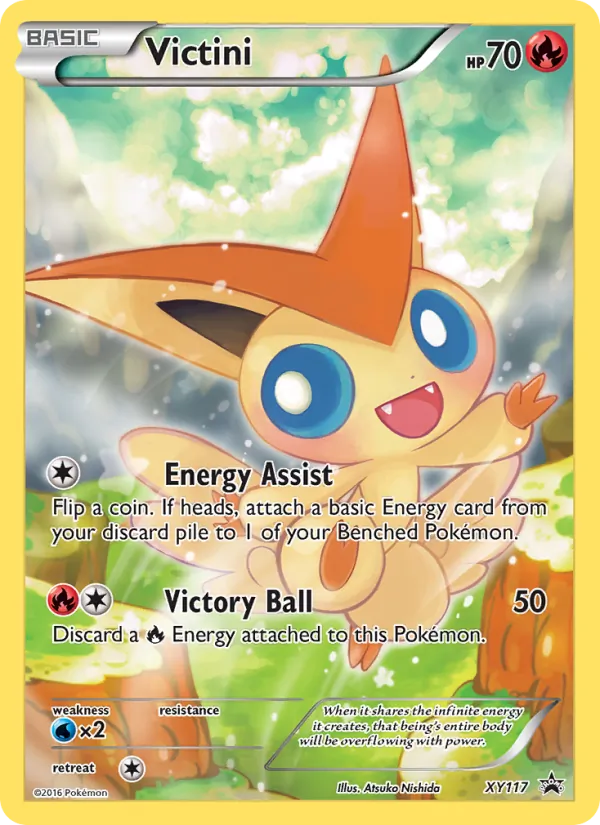 Carta Victini, número XY117/211 da coleção XY Black Star Promos