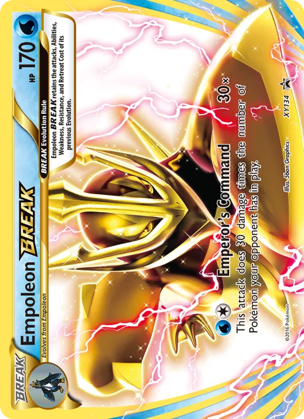 Carta Empoleon BREAK, número XY134/211 da coleção XY Black Star Promos