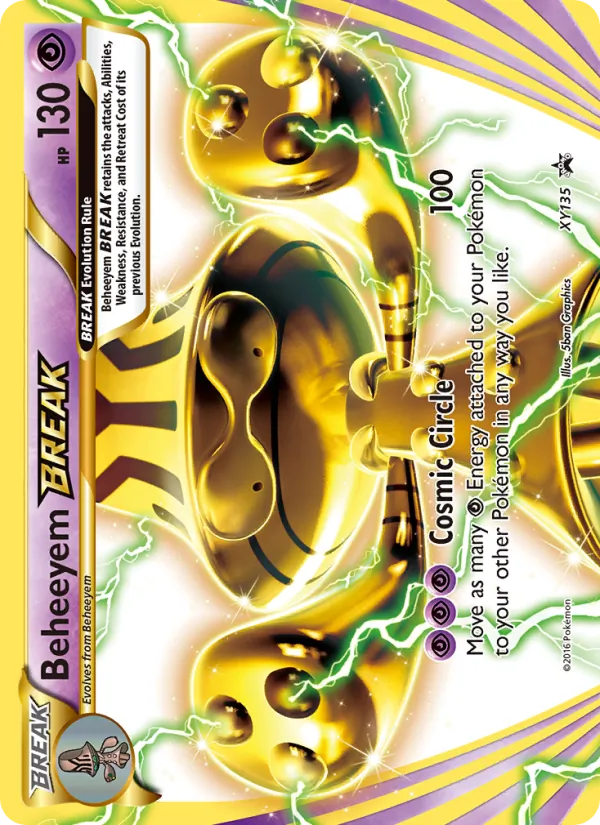 Carta Beheeyem BREAK, número XY135/211 da coleção XY Black Star Promos