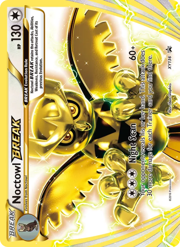 Carta Noctowl BREAK, número XY136/211 da coleção XY Black Star Promos