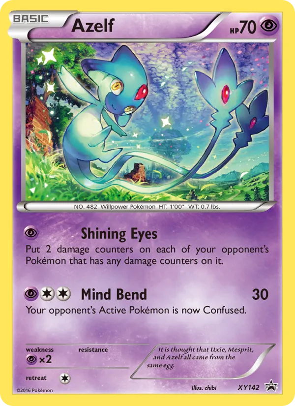 Carta Azelf, número XY142/211 da coleção XY Black Star Promos