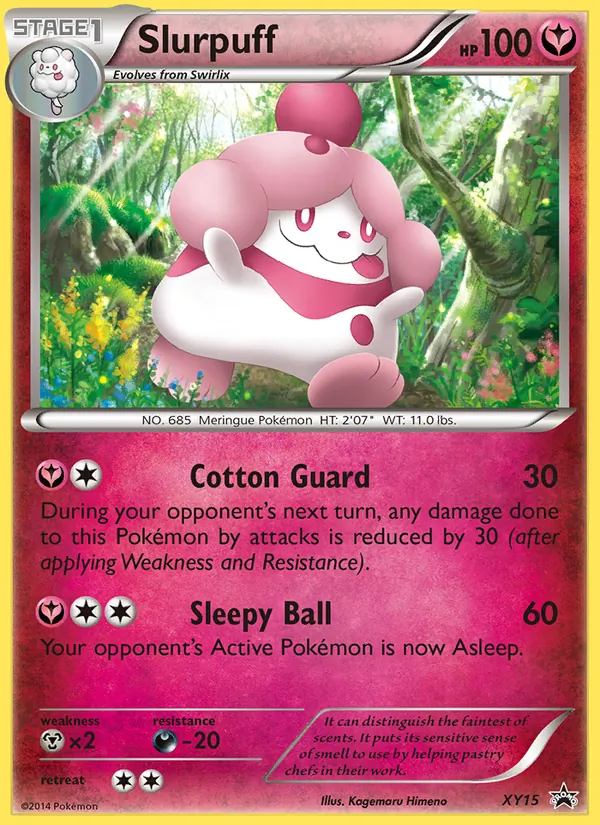 Carta Slurpuff, número XY15/211 da coleção XY Black Star Promos