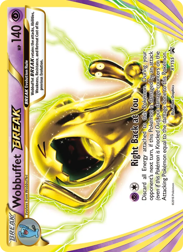 Carta Wobbuffet BREAK, número XY155/211 da coleção XY Black Star Promos