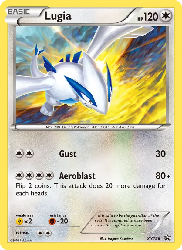 Carta Lugia, número XY156/211 da coleção XY Black Star Promos
