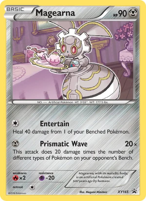 Carta Magearna, número XY165/211 da coleção XY Black Star Promos